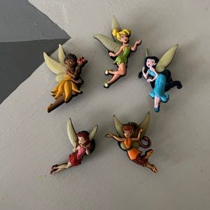 Tinker bell set - croc charms - glow in the dark